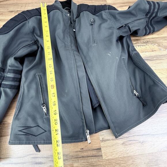 Power Trip Mens Motorcycle Jacket Padded Removable Layer Nylon Full Zip Medium - Picture 4 of 9